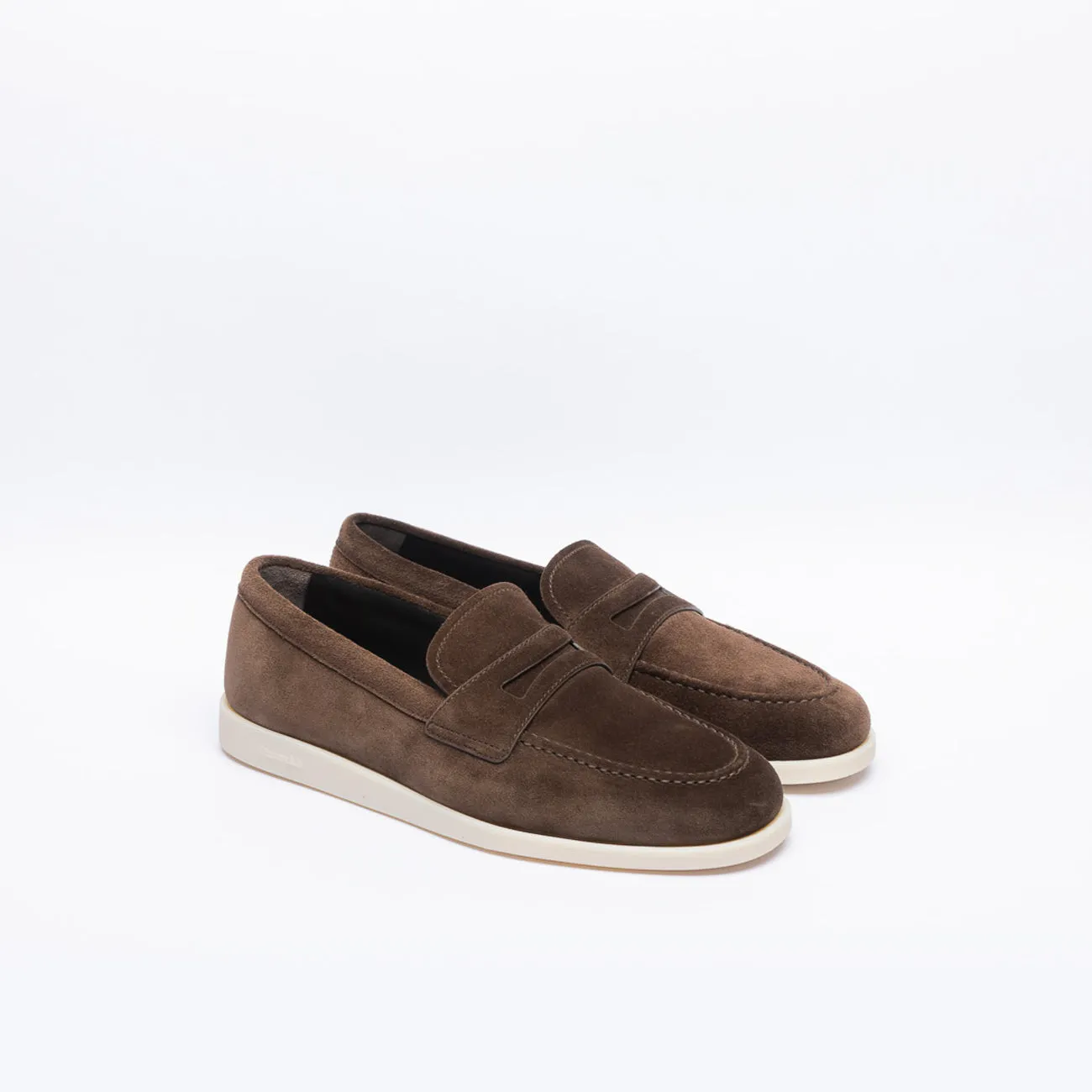 Mocassino penny Church's Portsmouth in camoscio marrone