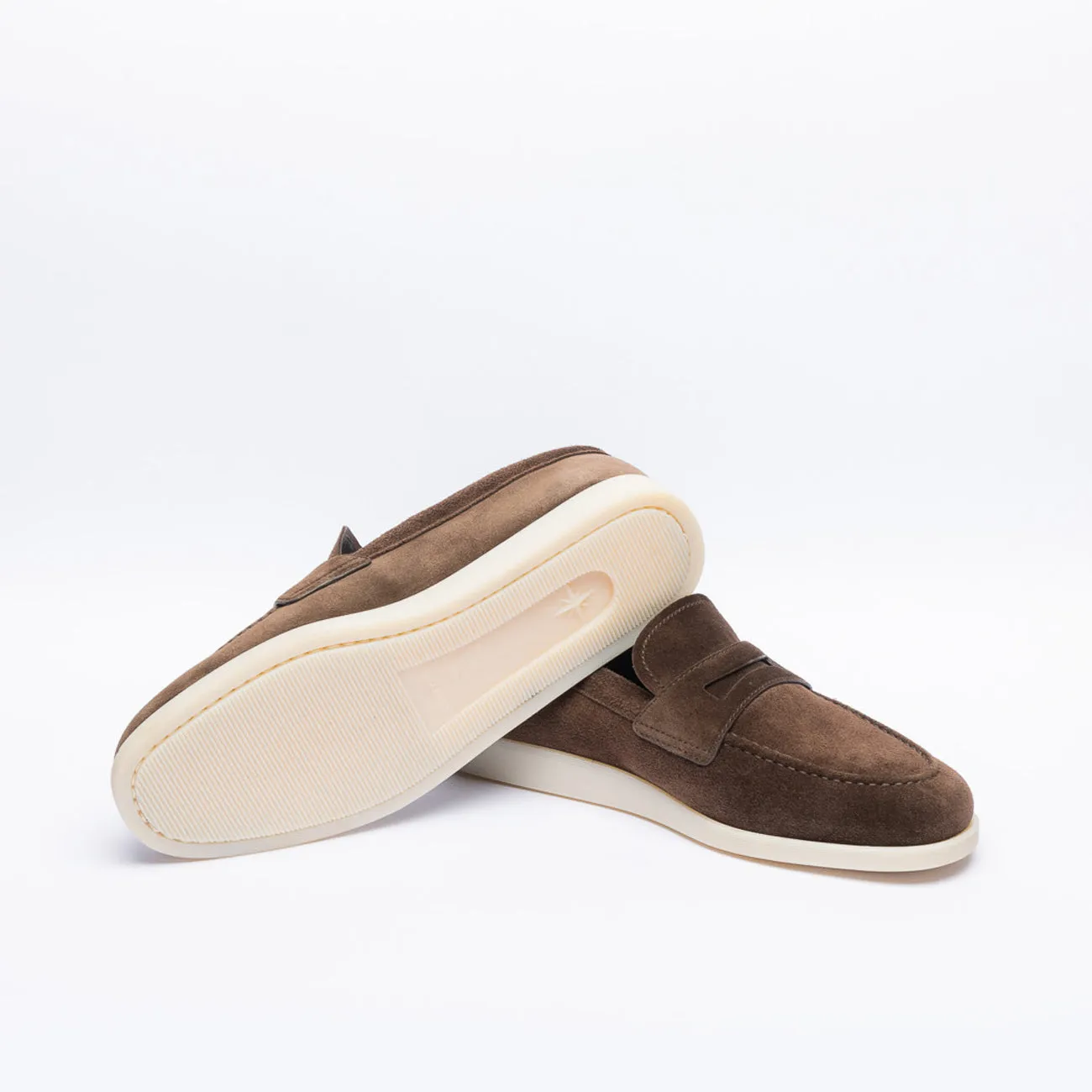 Mocassino penny Church's Portsmouth in camoscio marrone