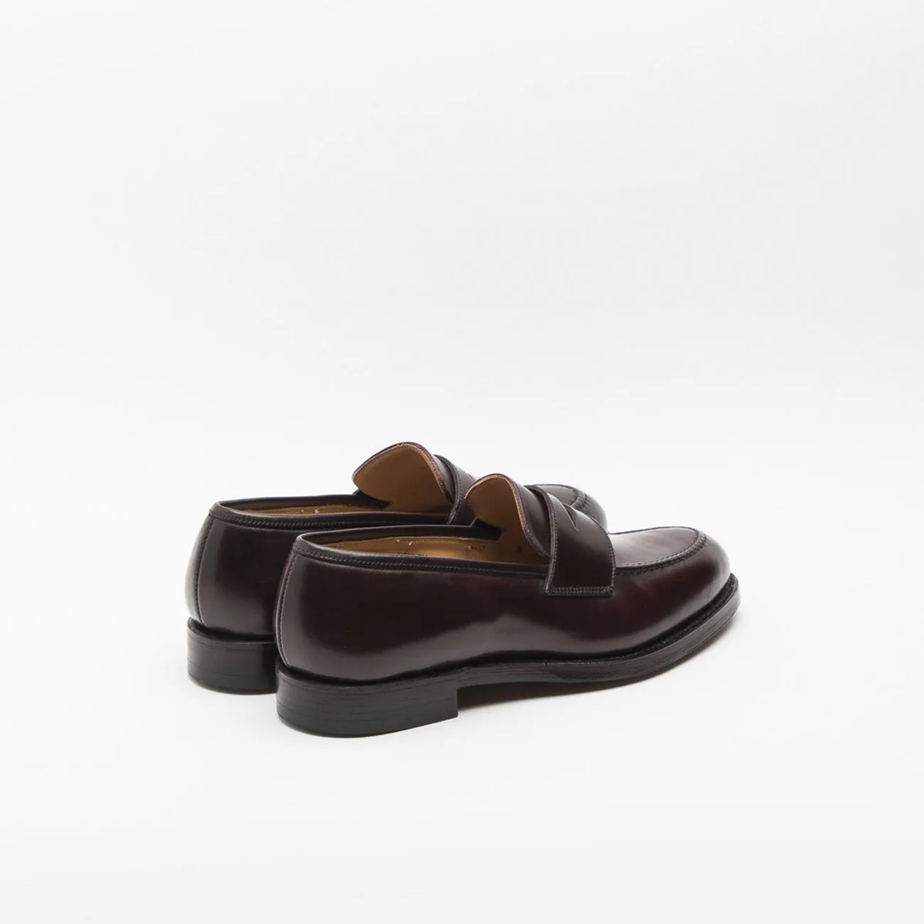 Mocassino penny Crockett & Jones Henley in pelle di cavallo bordeaux