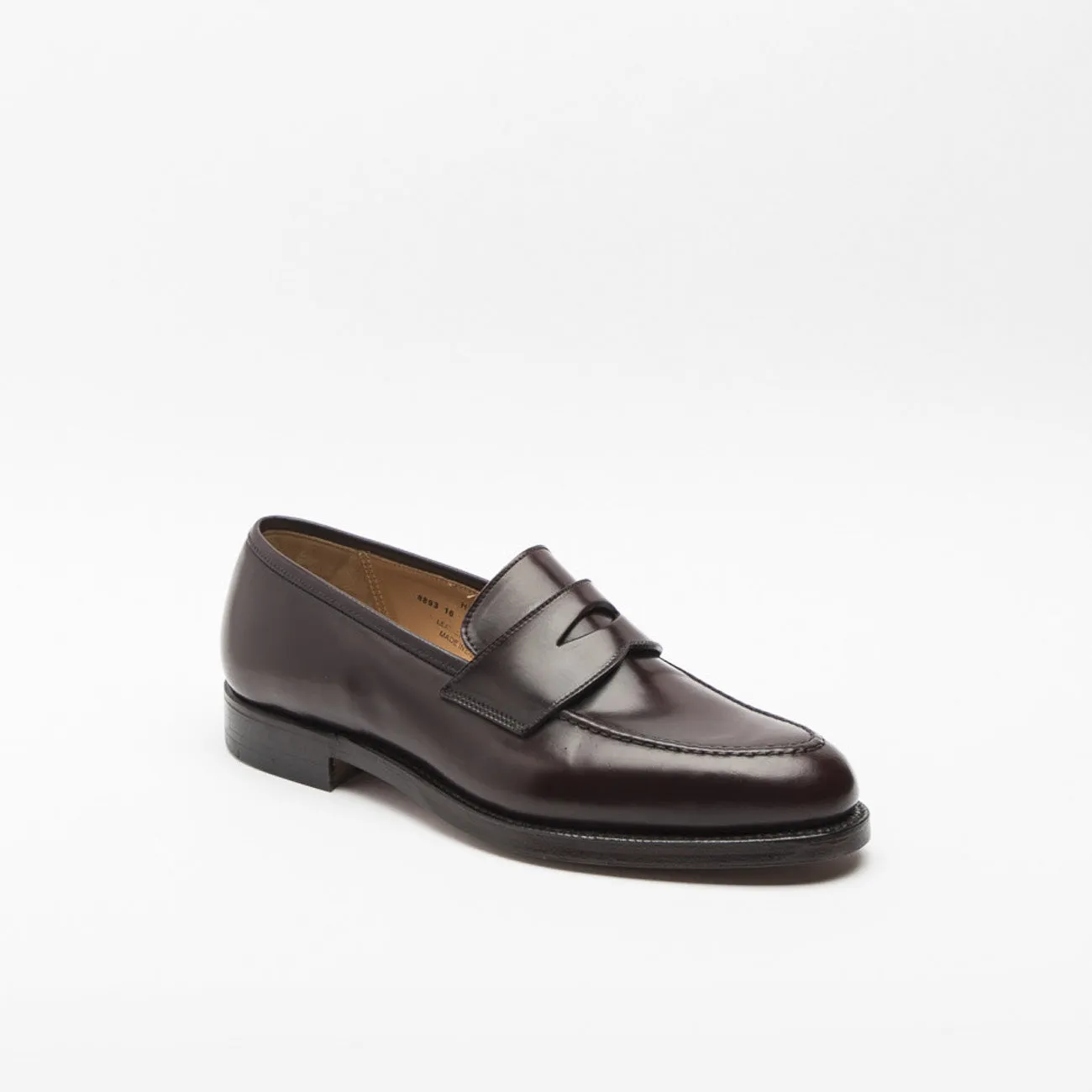 Mocassino penny Crockett & Jones Henley in pelle di cavallo bordeaux
