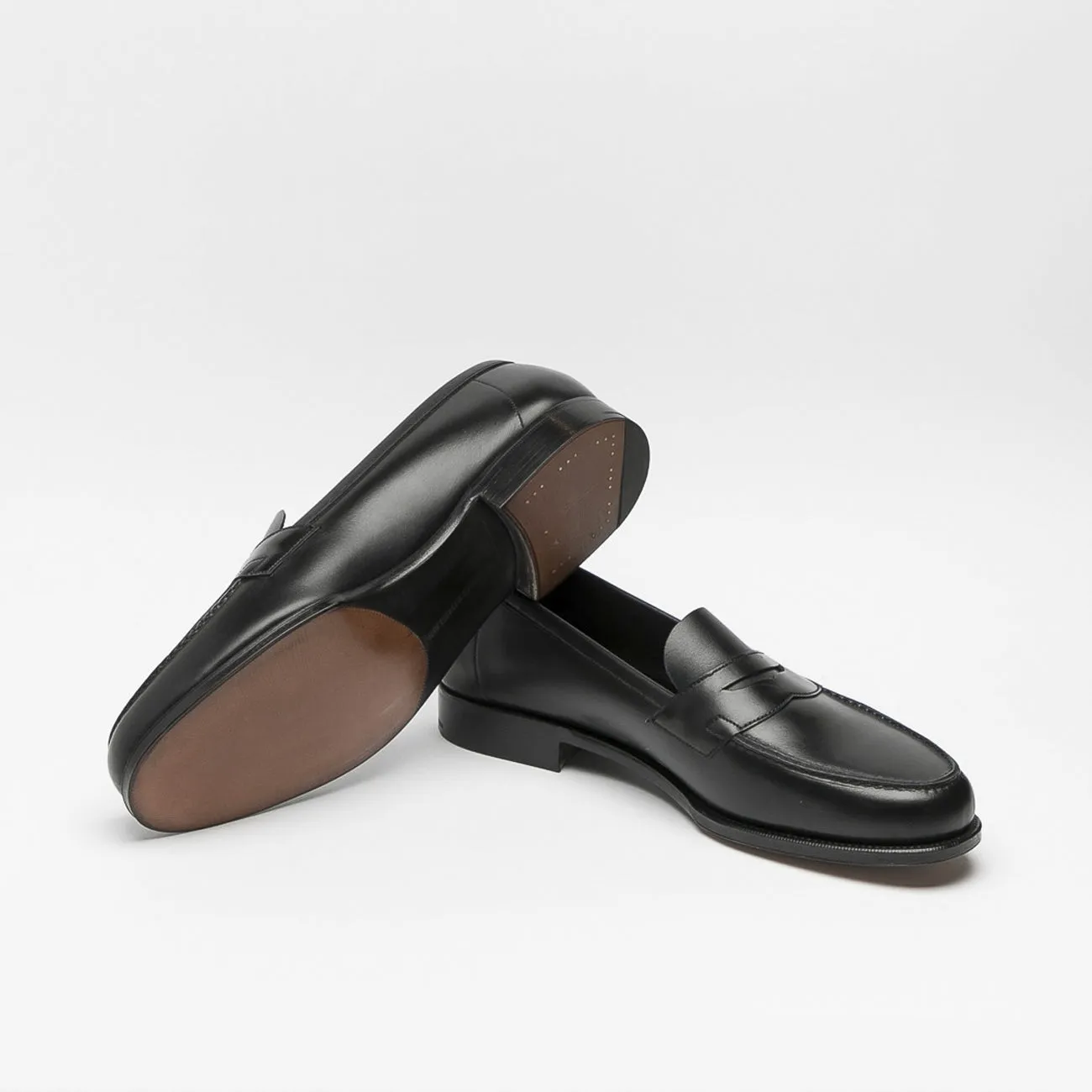 Mocassino penny Edward Green Duke in pelle nera