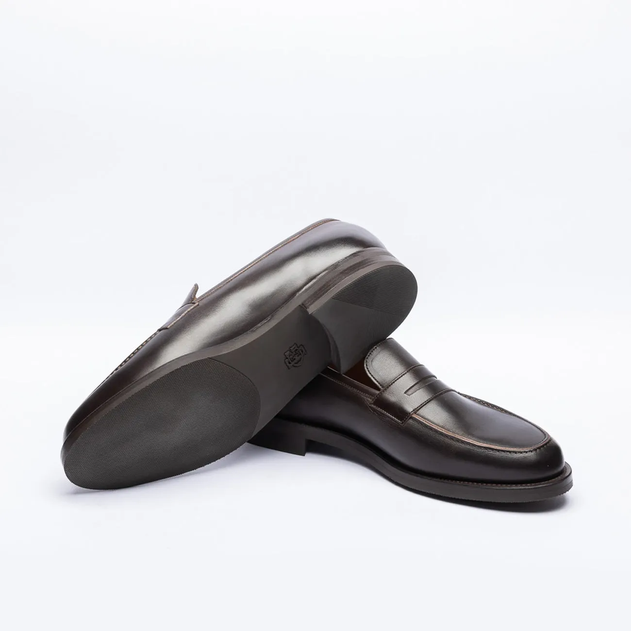 Mocassino penny Edward Green Earl in pelle marrone