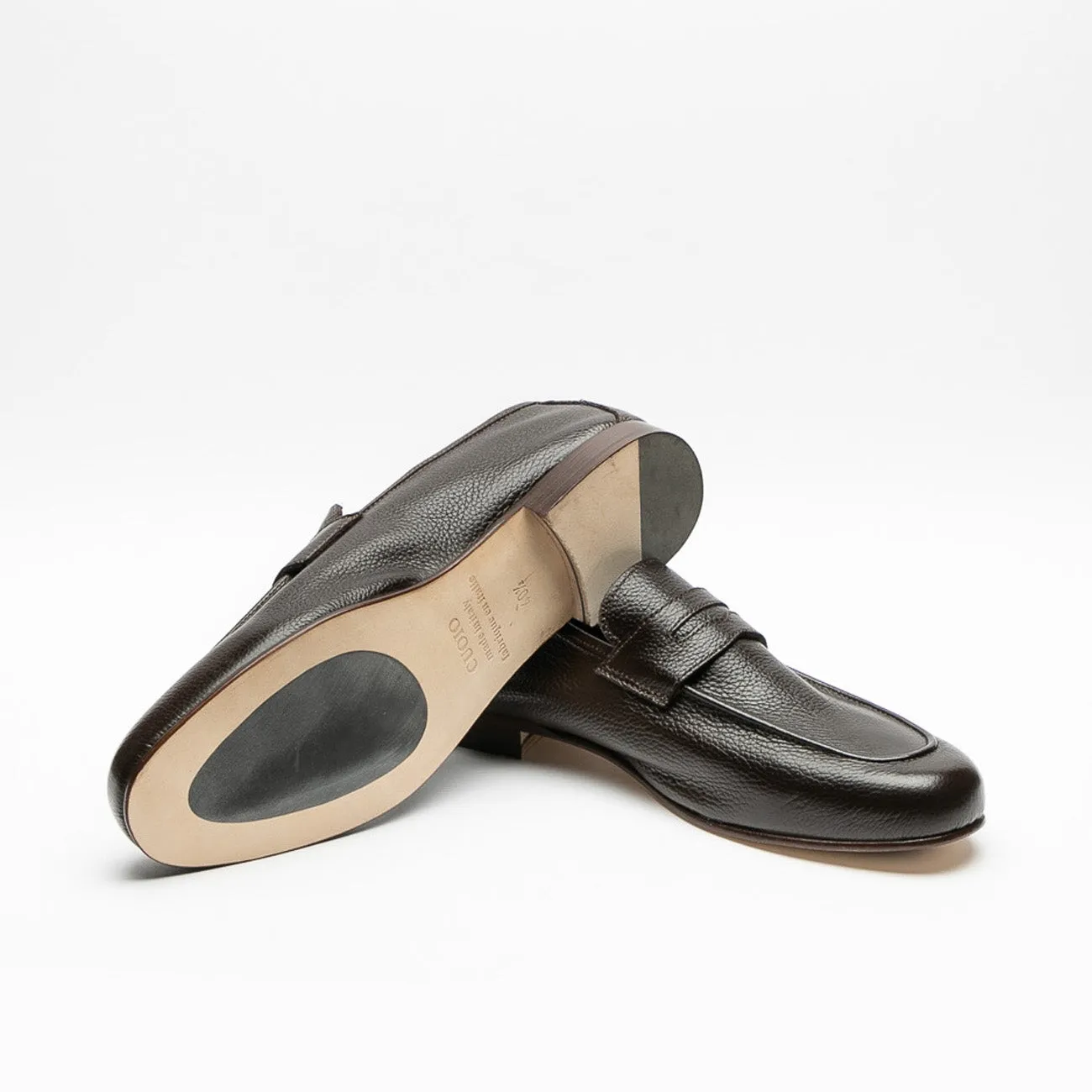Mocassino penny Il Mocassino Tasca BL in pelle martellata marrone