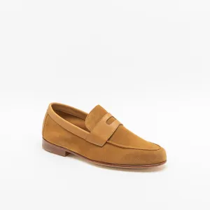 Mocassino penny John Lobb Hendra in camoscio cognac (Taglia 7 UK)