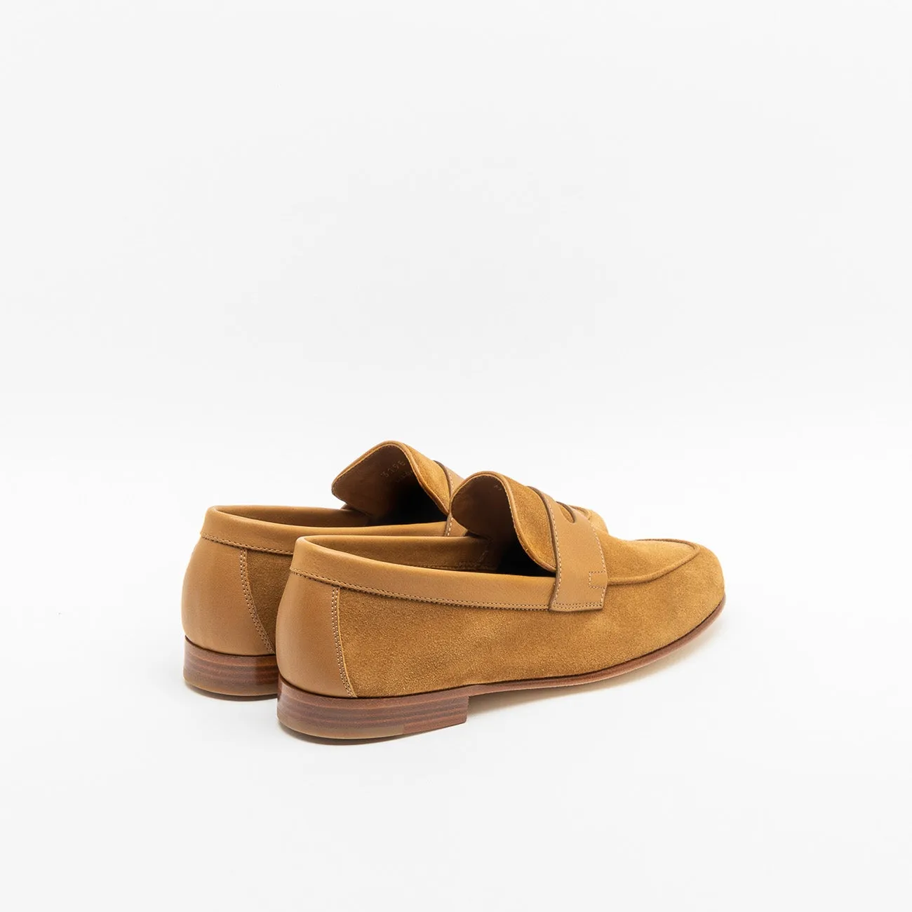 Mocassino penny John Lobb Hendra in camoscio cognac (Taglia 7 UK)