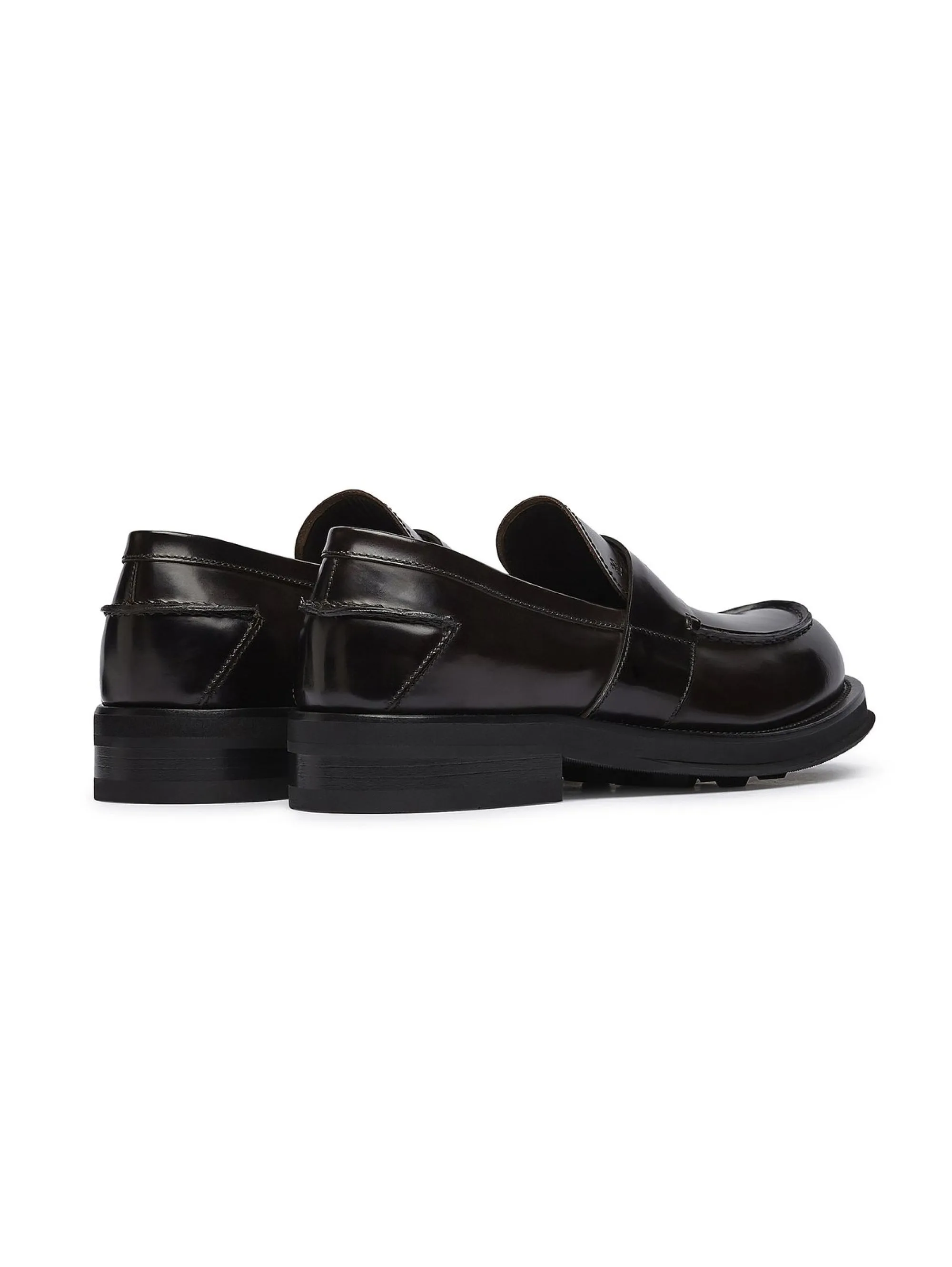 Mocassino Penny Loafer con Suola in Gomma Testa di Moro