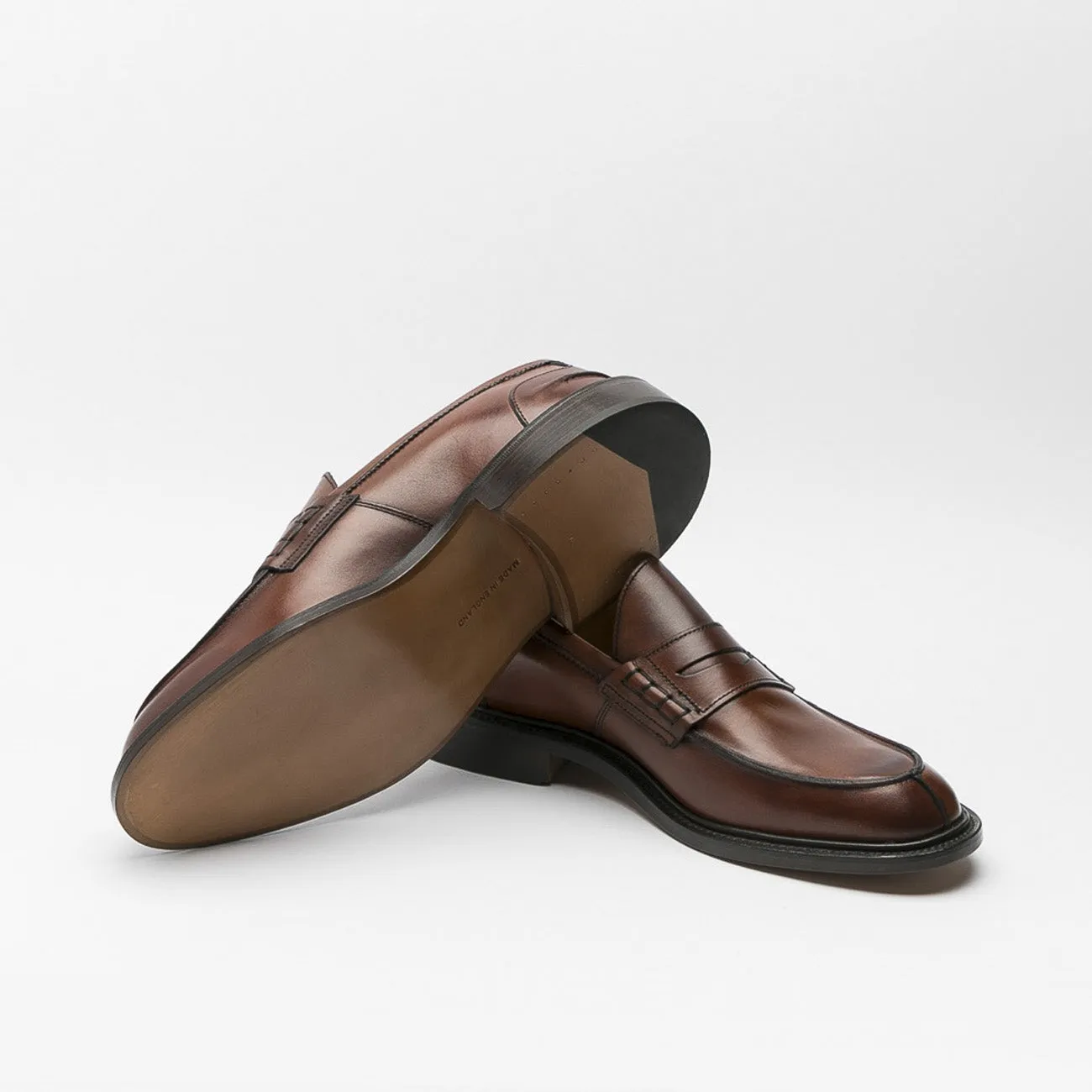 Mocassino penny Tricker's James in pelle marrone (Chestnut)