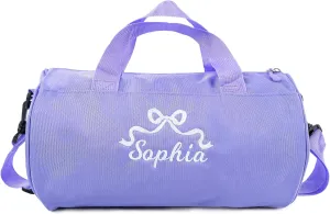 MT WORLD Toddler Dance Duffle for Girls - Personalized Kids Bag with Name, Waterproof Monogram Ballet Dancer Ballerina Bag for Child, Overnight Gift