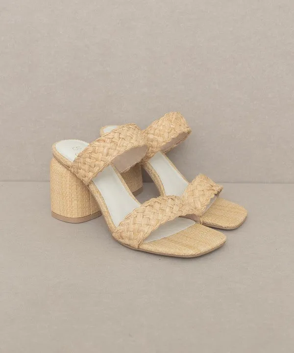 OASIS SOCIETY Kayla - Raffia Sandal Heel