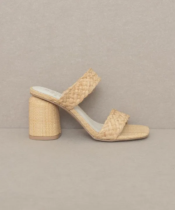 OASIS SOCIETY Kayla - Raffia Sandal Heel