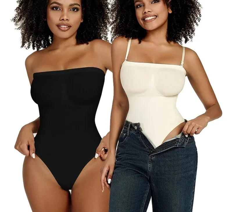 Off Shoulder Bodysuit Shapewear Women Waist Trainer Thongs Body Shaper Slimming Underwear Corset Fajas Colombianas