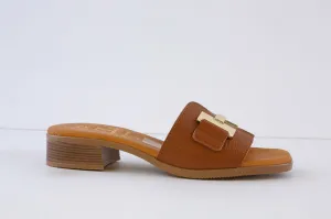 OH MY SANDALS - 5605 LOW HEEL MULE - TAN