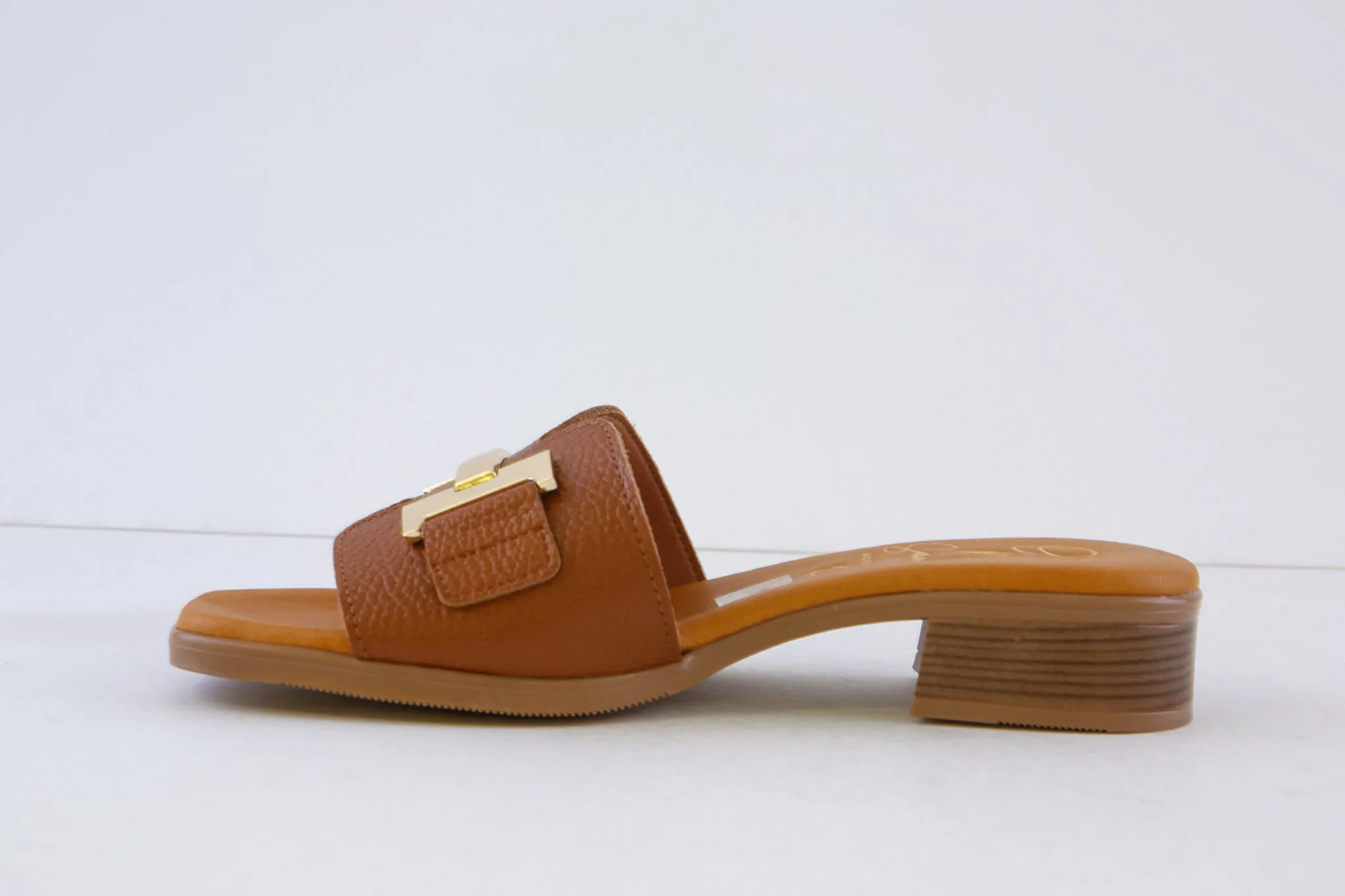 OH MY SANDALS - 5605 LOW HEEL MULE - TAN