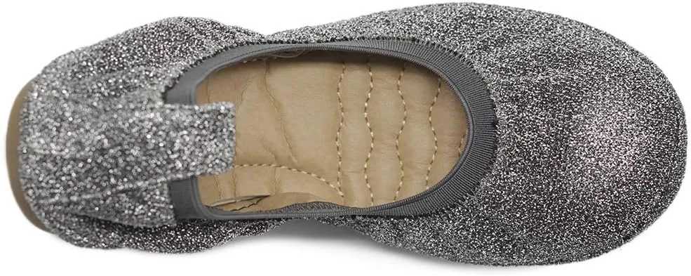 Ollio Women's Shoes Glitter Slip On Comfort Basic Ballet Flats F118