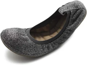 Ollio Women's Shoes Glitter Slip On Comfort Basic Ballet Flats F118