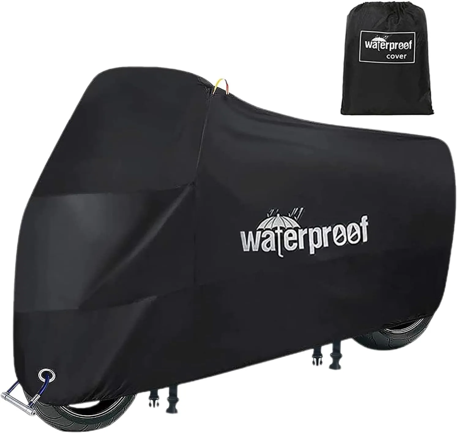 Outdoor, Oxford Fabric with Lock Holes, Waterproof Anti Dust Rain UV Protection Tent, Adjustable Elastic Straps Tarp, Accessories Perfect for Bikes