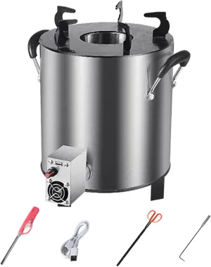 Outdoor Wood Stove, Round Wood Burning Camping Stove, Multifunctional Tent Stove, for Winter Heating, Cooking, Picnic, BBQ, Emergency Preparedness