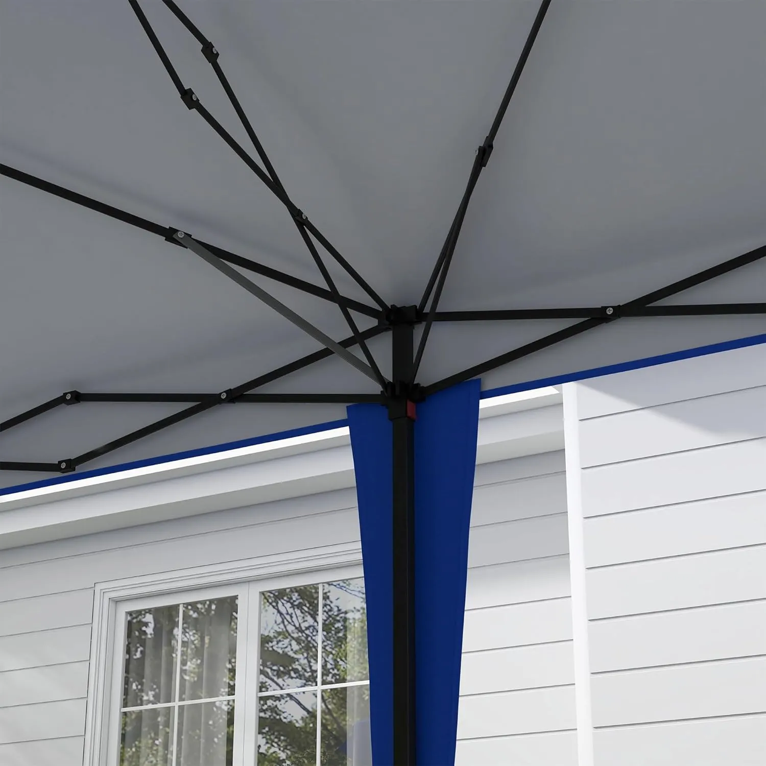 Outsunny 10' x 20' Pop Up Canopy Tent, Upgraded Heavy Duty Tents for Parties, Outdoor Instant Gazebo Sun Shade Shelter with Carry Bag, for Catering, Events, Wedding, Backyard BBQ, Blue