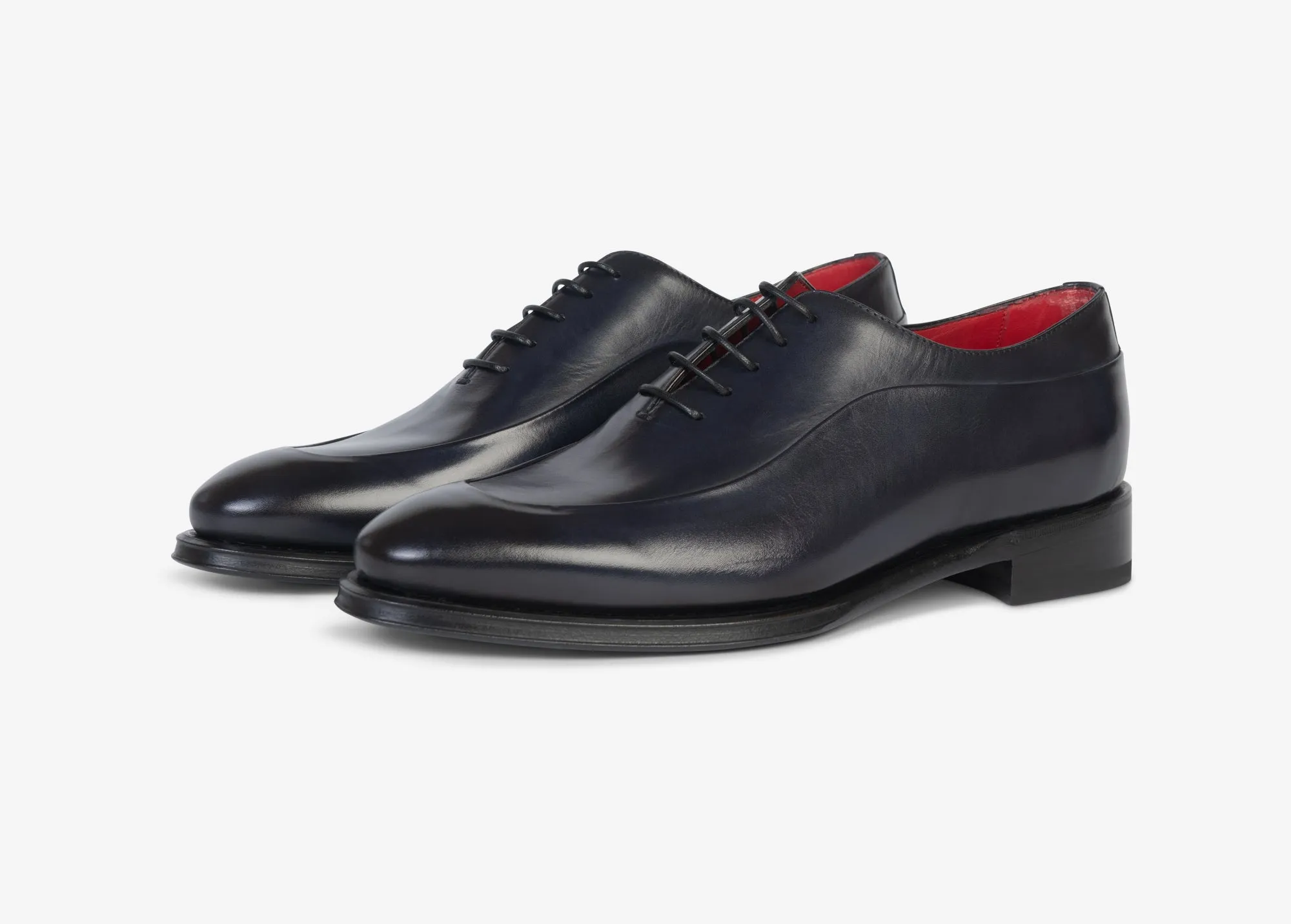 Oxford blu con cuciture risvoltate