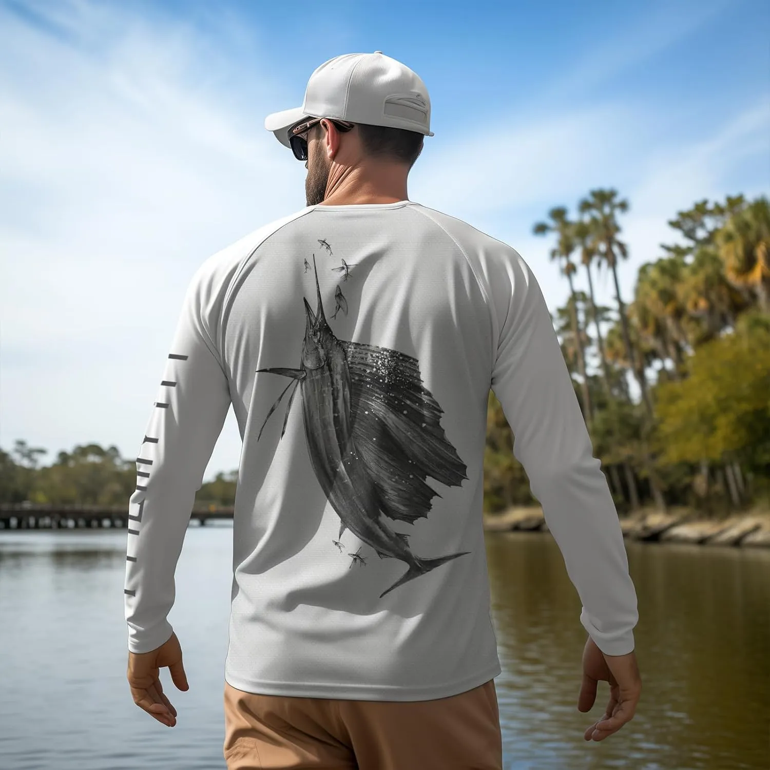 Palmyth Fishing Shirts for Men Long Sleeve UPF 50  T Shirt Sun Protection Tee UV T-Shirts