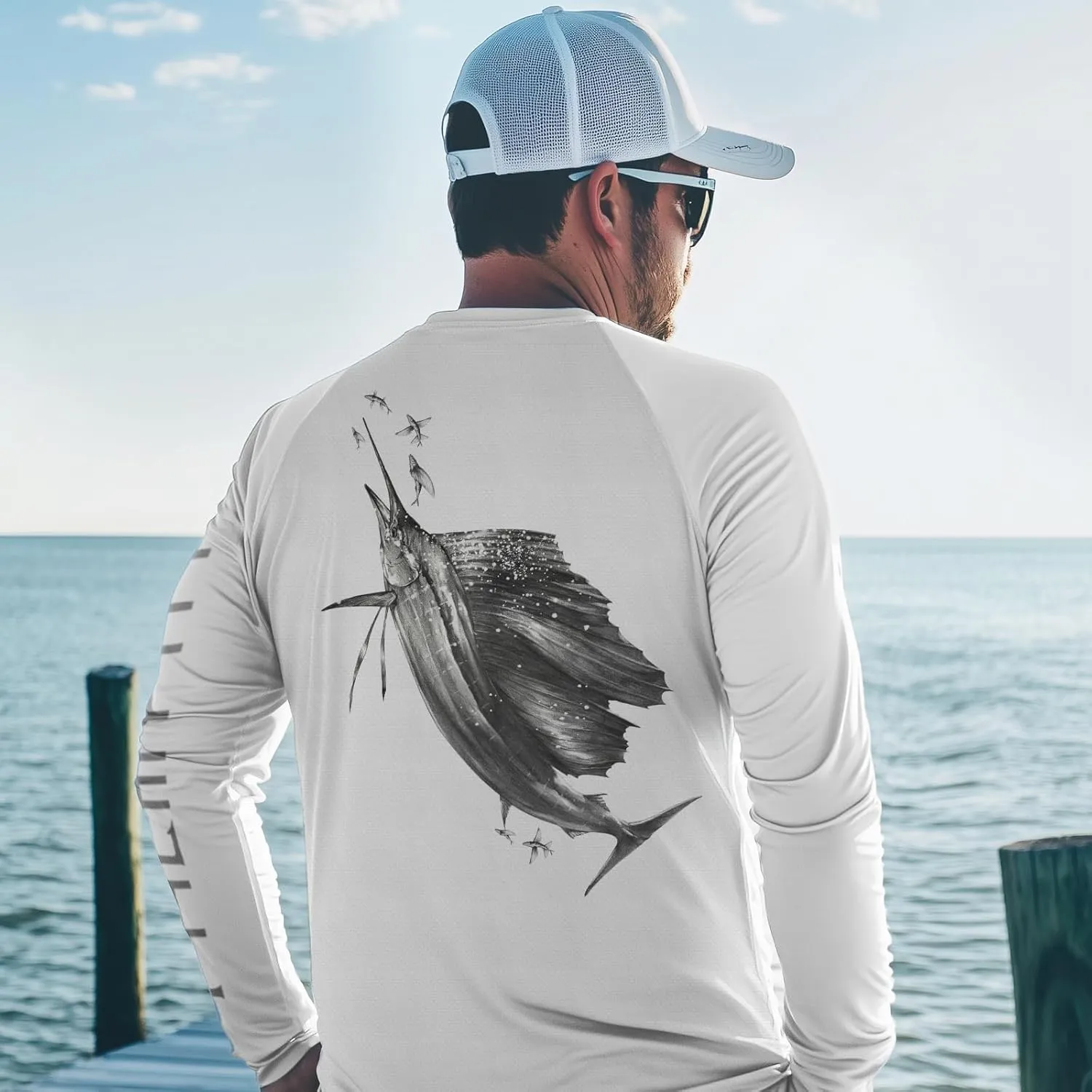 Palmyth Fishing Shirts for Men Long Sleeve UPF 50  T Shirt Sun Protection Tee UV T-Shirts