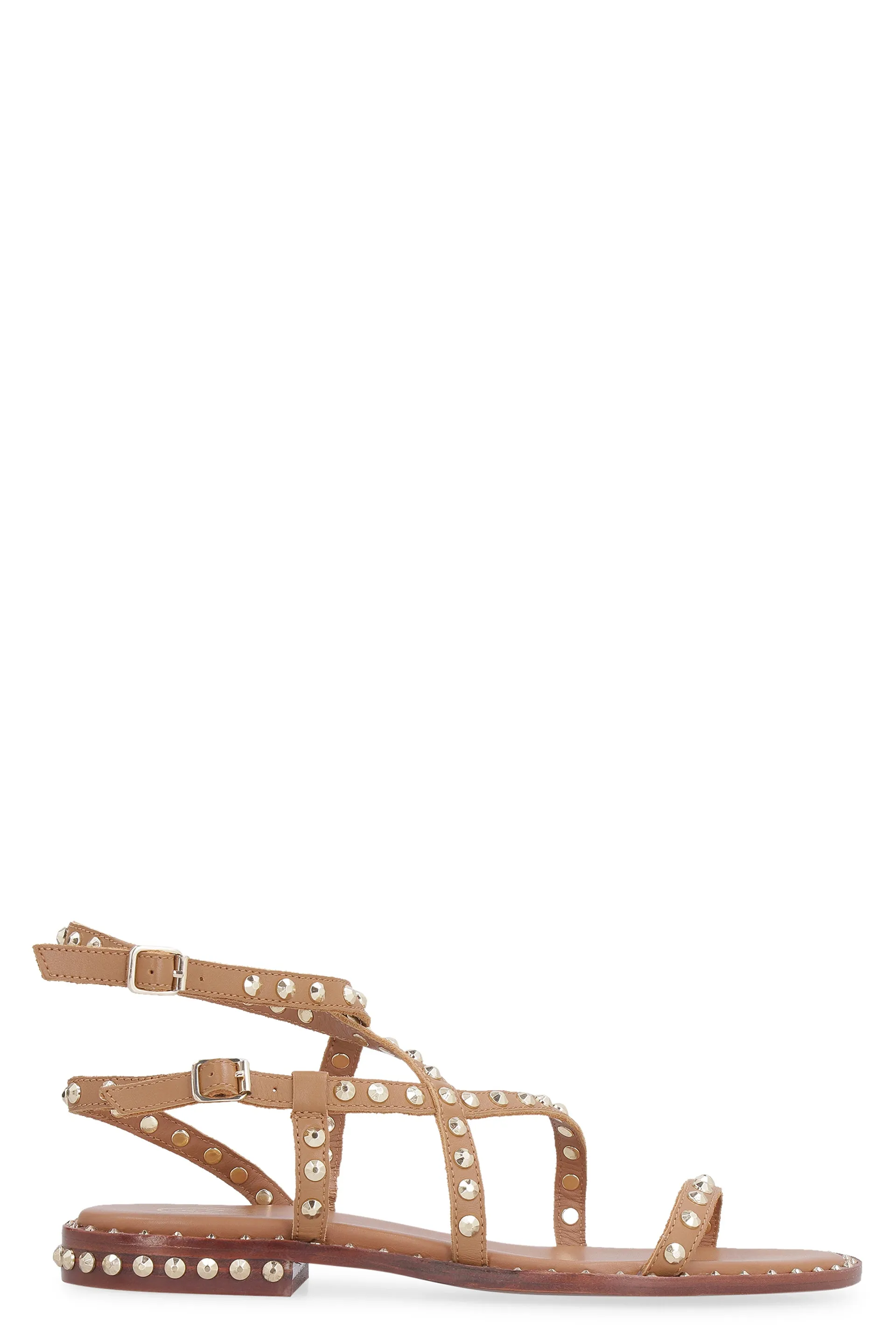 Petra studded leather flat sandals