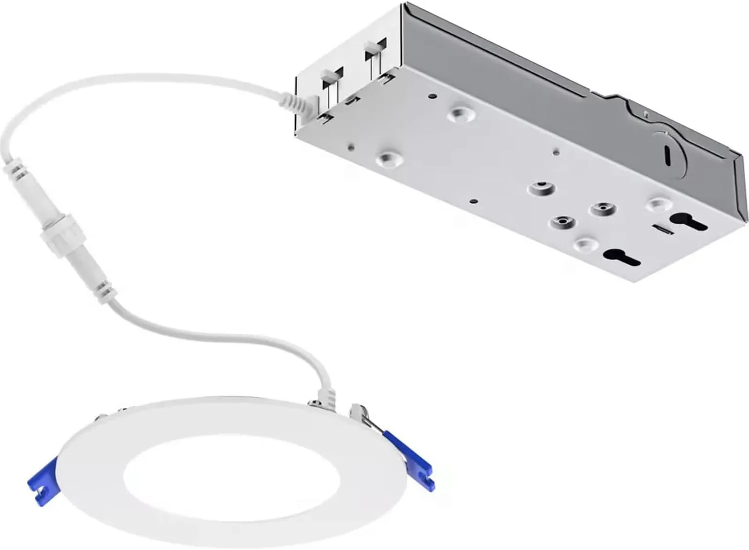 Philips Lightolier LED Flat Downlight, 8 inch Round Dual Select, CCT and Lumen selector, Great for Low Plenum & Shallow Space Ceiling, Field Selectable lumens and Color Temp, Dimmable