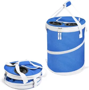 Pop-Up Collapsible Cooler Bag & Ice Chest - Insulated, Lightweight with Waterproof Interior & Built-in Cup Holder | Leak-Proof Portable Cooler for Camping, Beach, Picnics, Travel