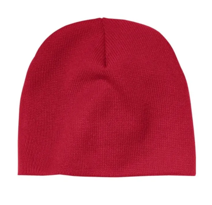 Port & Company Beanie Cap - Leather Patch