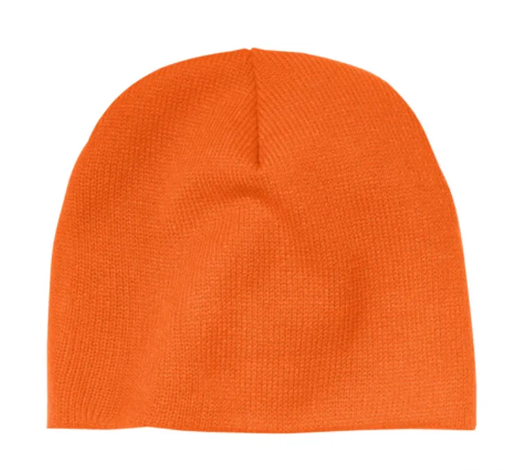 Port & Company Beanie Cap - Leather Patch