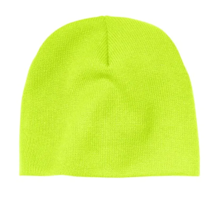 Port & Company Beanie Cap - Leather Patch