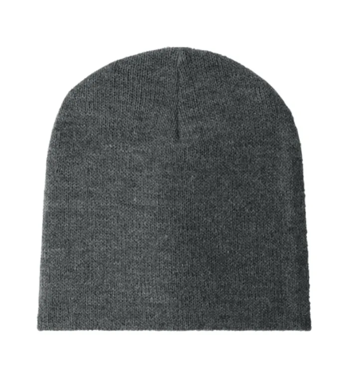 Port & Company Beanie Cap - Leather Patch