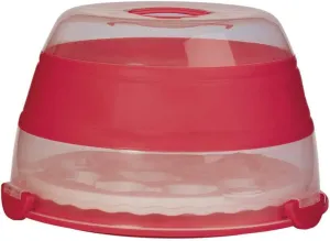 Prepworks by Progressive Collapsible Cupcake and Cake Carrier, 24 Cupcakes, 2 Layer, Easy to Transport of Muffins, Cookies or Dessert to Parties - Red
