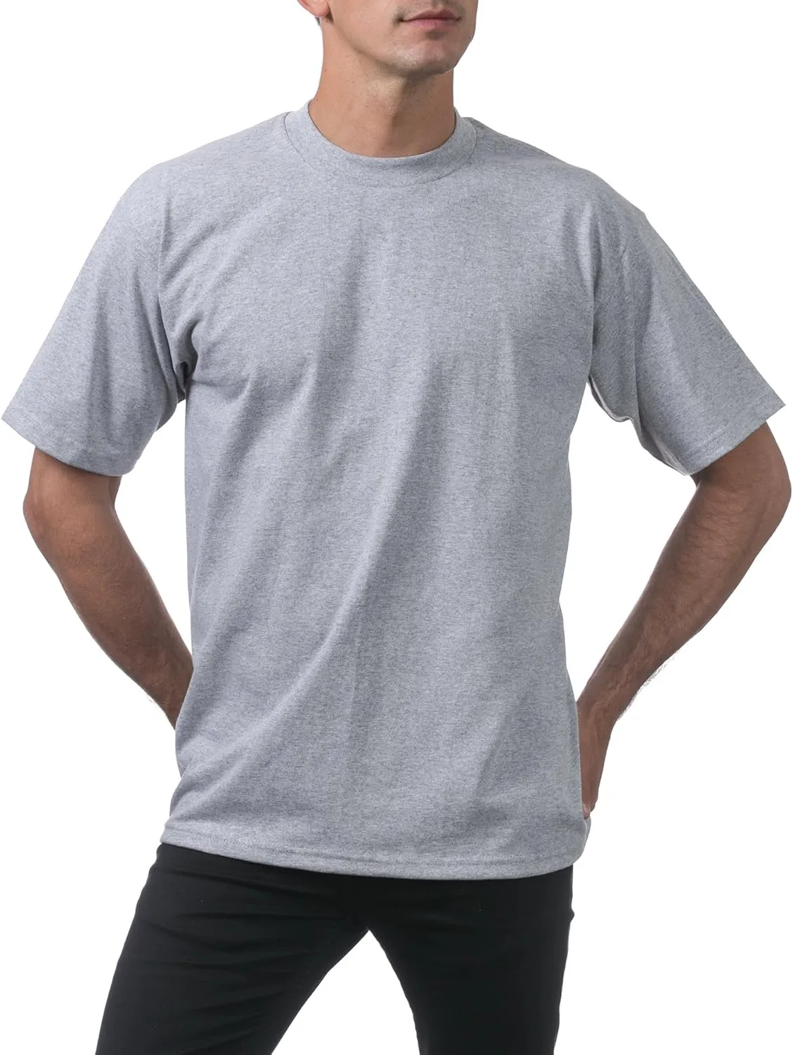 Pro Club Men's Heavyweight Cotton Short Sleeve Crew Neck T-Shirt