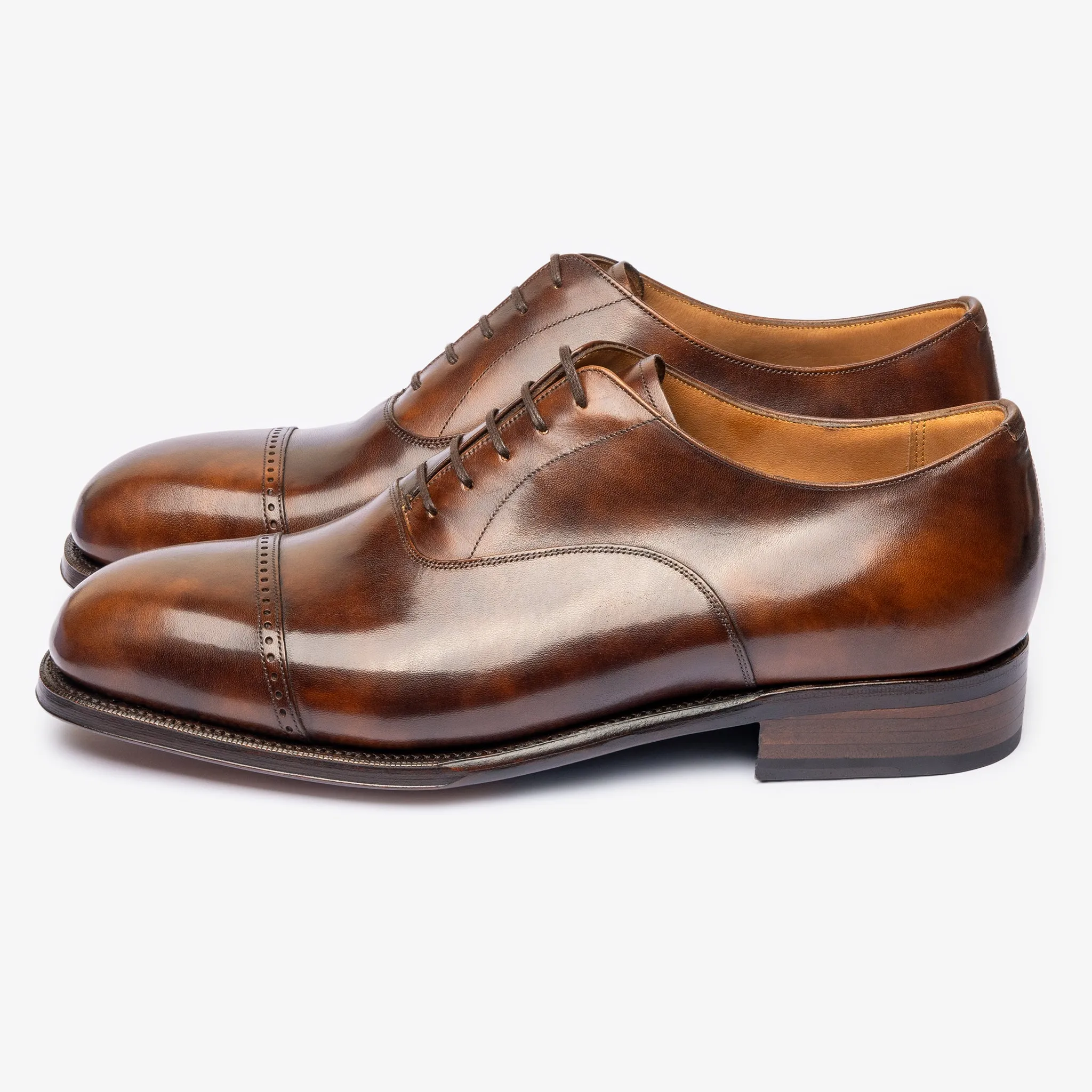 Punch Cap Oxford - Brown Museum Calf - Char Last