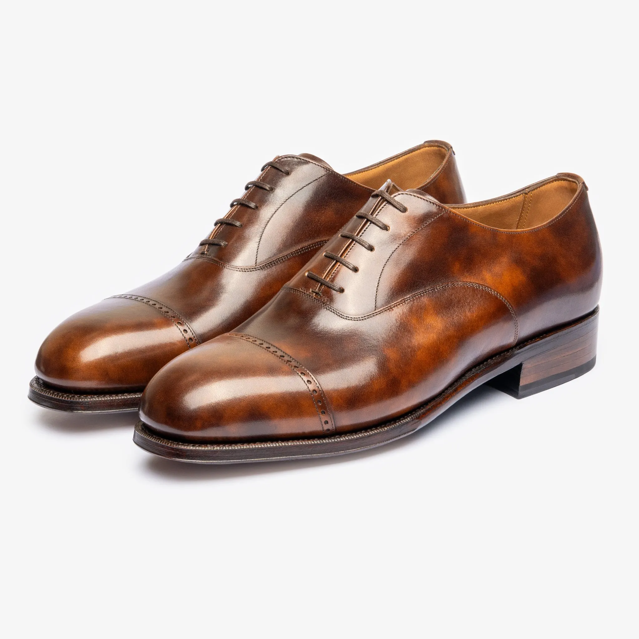 Punch Cap Oxford - Brown Museum Calf - Char Last