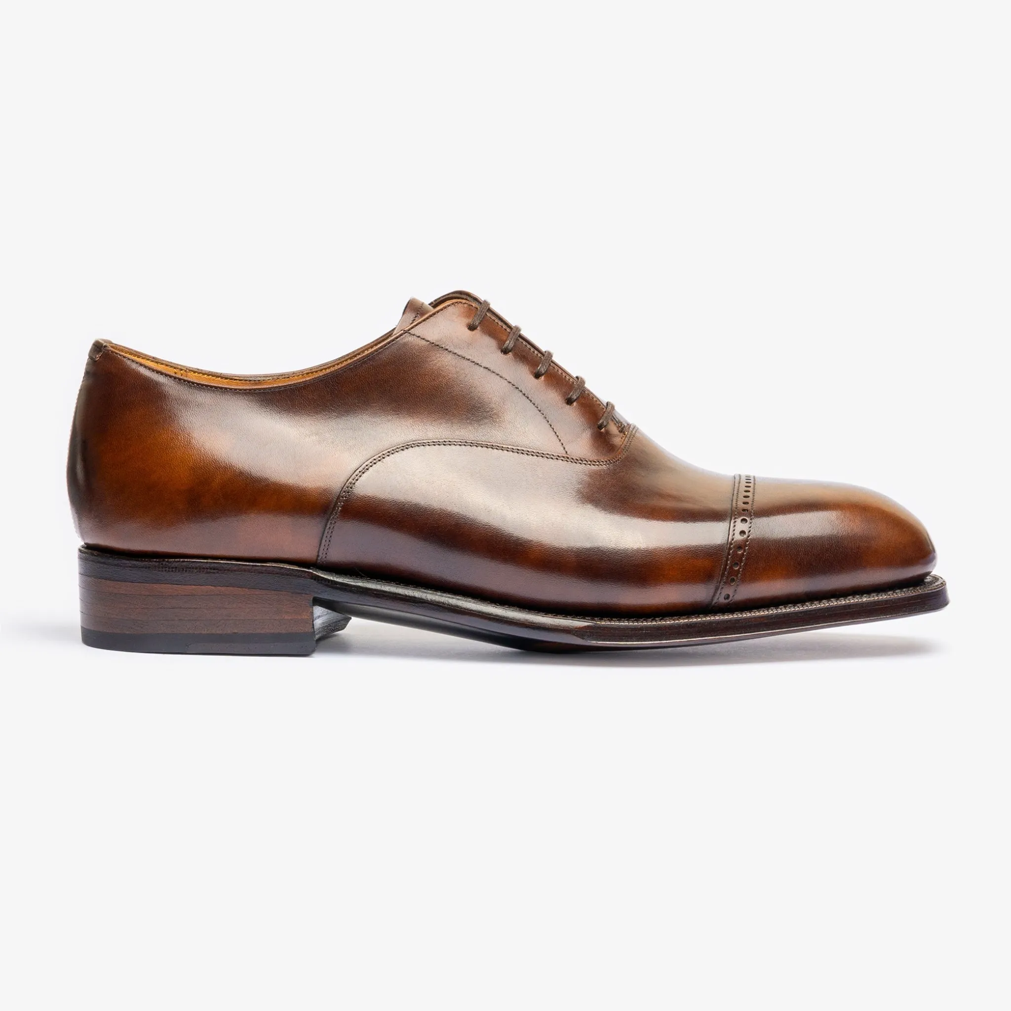 Punch Cap Oxford - Brown Museum Calf - Char Last