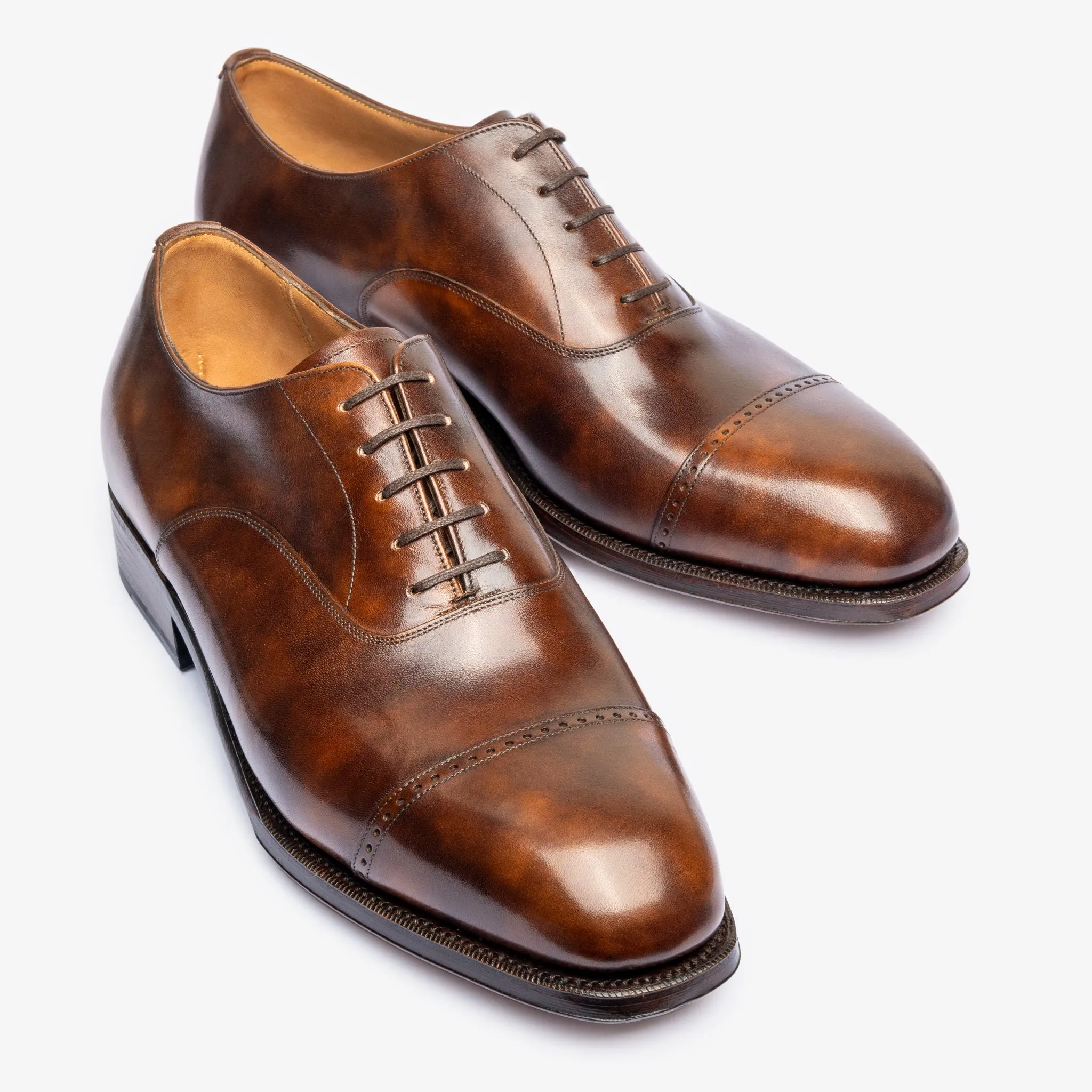 Punch Cap Oxford - Brown Museum Calf - Char Last