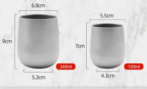 Pure titanium double layer water cup outdoor portable beer mug coffee milk mug(240ml)