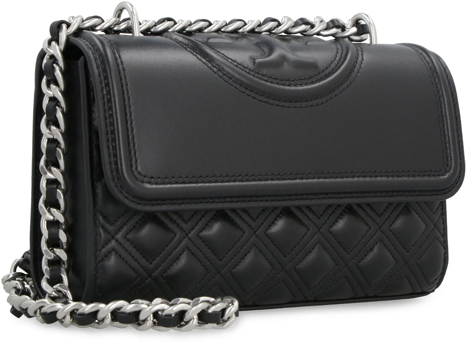 Quilted leather Fleming mini shoulder bag