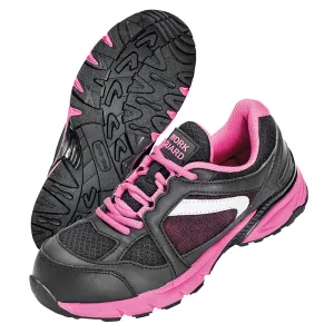 R349F - Work Guard Ladies Lightweight Trainer - Black / Pink