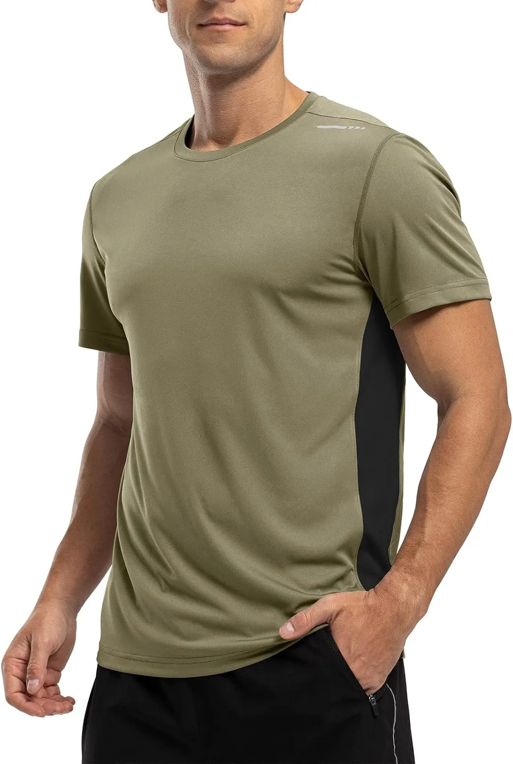 Rdruko Men's Rash Guard Swim Shirts Short Sleeve UPF 50  UV Protection Quick Dry Fishing Surf Active T Shirts
