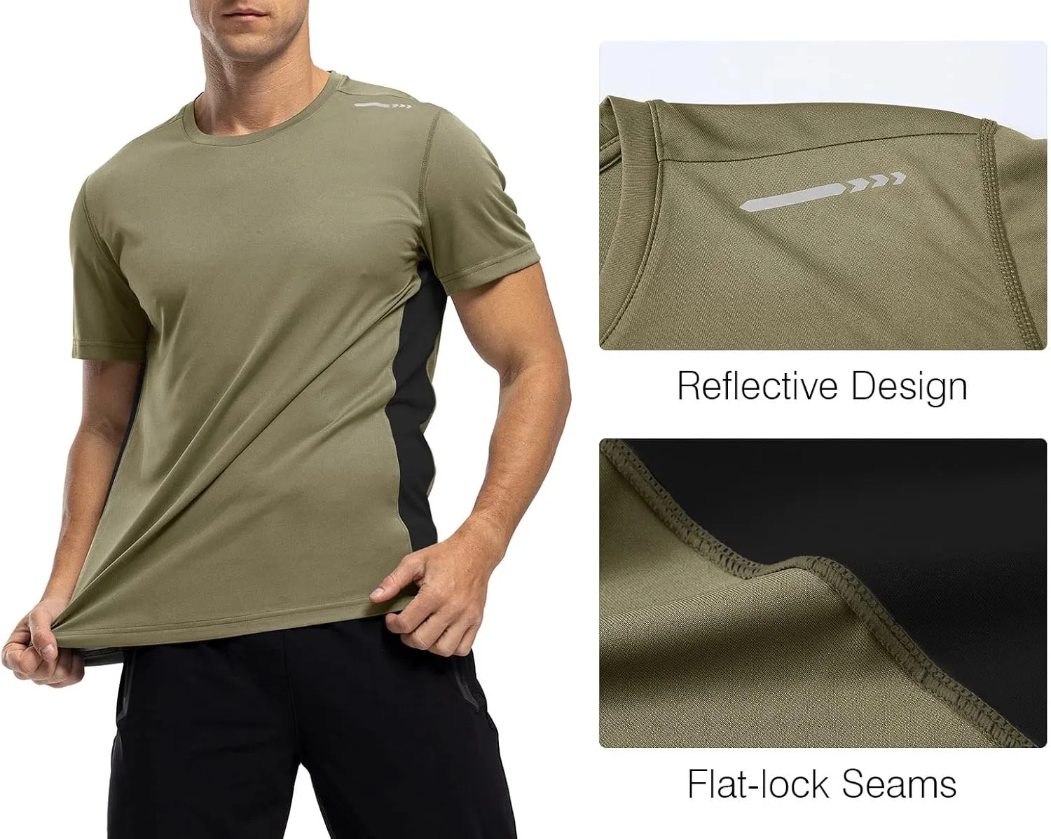 Rdruko Men's Rash Guard Swim Shirts Short Sleeve UPF 50  UV Protection Quick Dry Fishing Surf Active T Shirts
