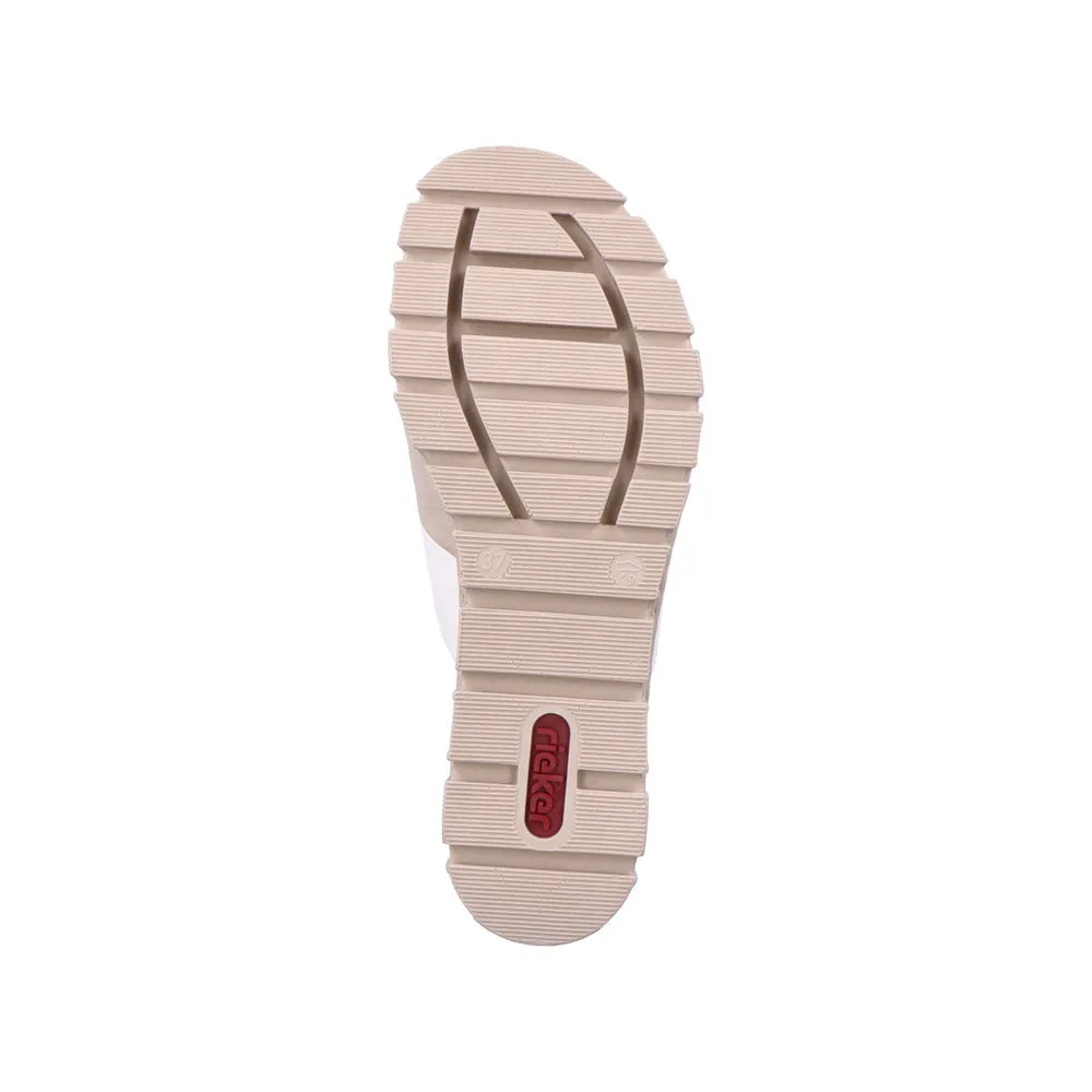 RIEKER - 68092-62 CHUNKY FASHION MULE - BEIGE COMBI