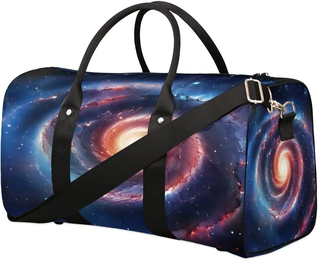 Rotating Starry Sky Travel Duffel Bag for Women Men Foldable Sport Gym Tote Bag Lightweight Waterproof Weekender Overnight Bag for Weekend Holiday Gym Swim Yoga