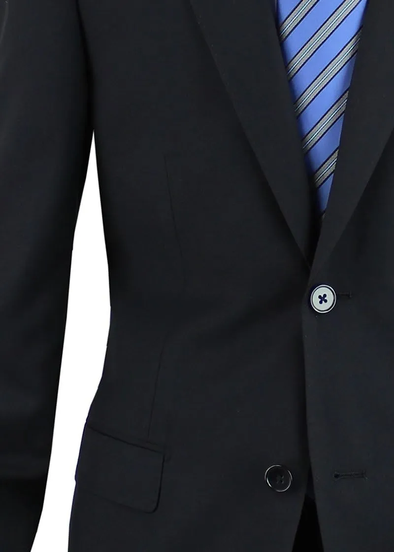 Salvatore Exte Men's 2 Button Two Piece Suit Single Vent Blazer Flat Front Pant
