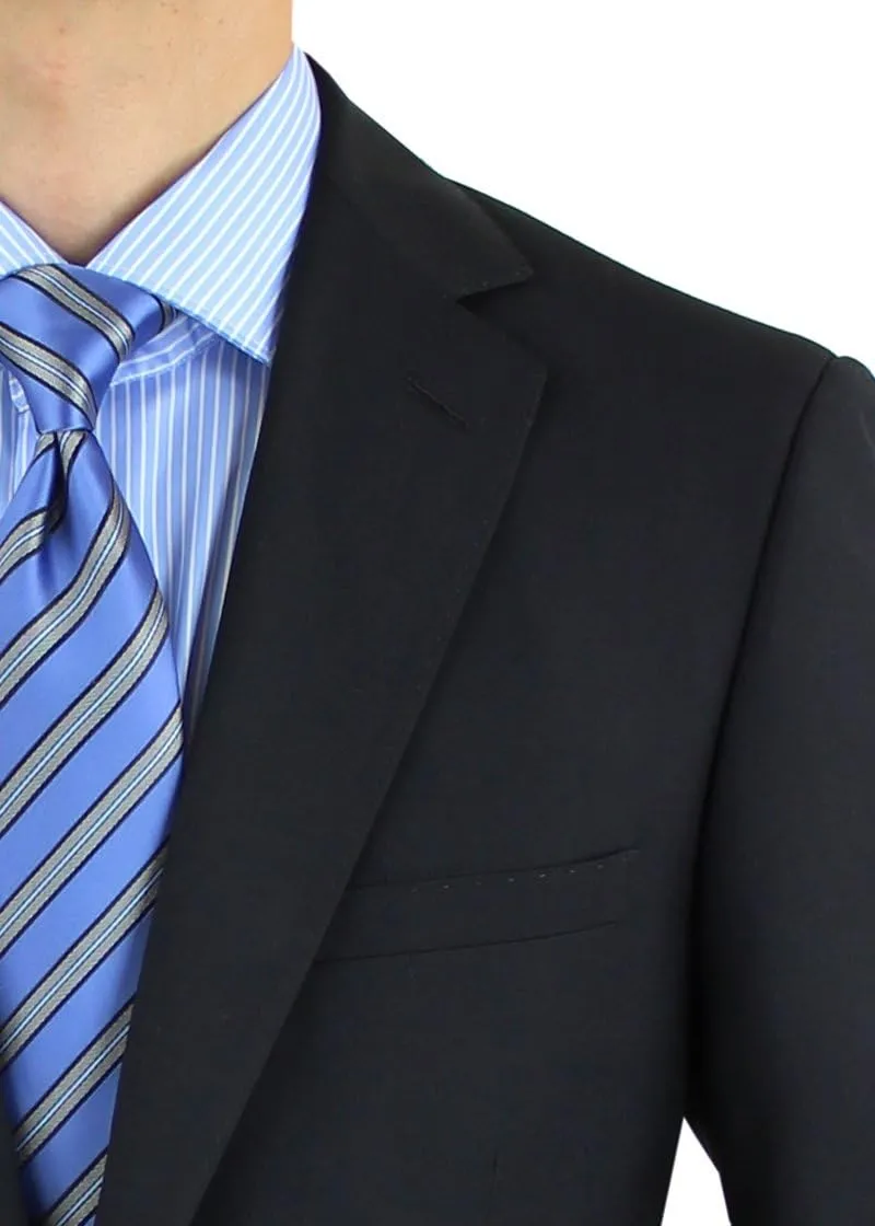 Salvatore Exte Men's 2 Button Two Piece Suit Single Vent Blazer Flat Front Pant