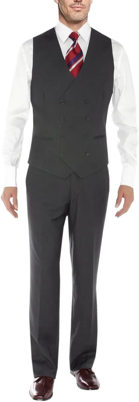 Salvatore Exte Men's Vested Three Piece Suit Blazer Jacket Dress Vest Plus Pant