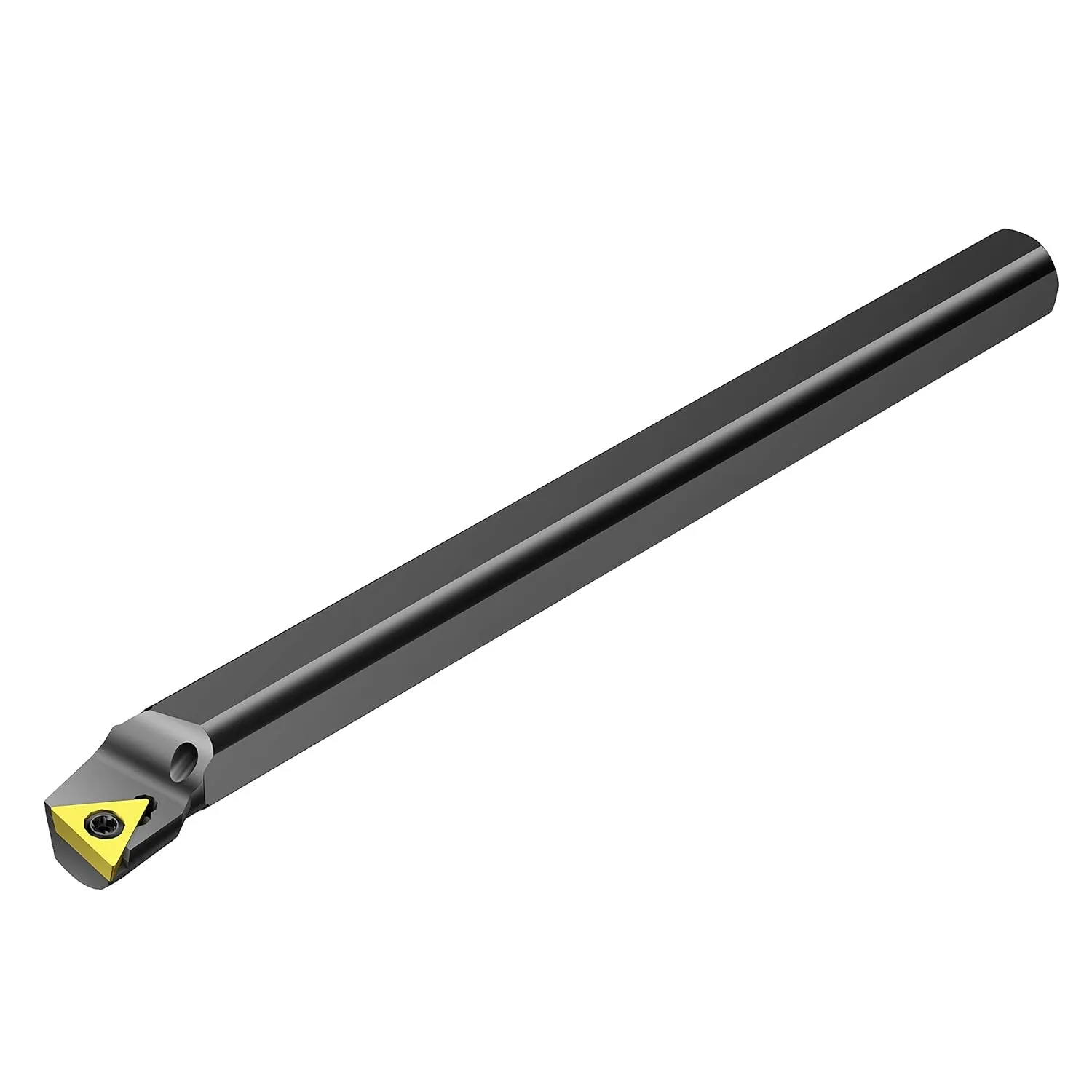 Sandvik Coromant A05H-STFCR 1.2 Turning Insert Holder, Round with Flat Shank, Steel, Internal, Screw Clamp, Right Hand, 5/16" Shank Diameter, 4" Length x 0.219016" Width, TCMT 1.2(1.2)0 Insert Size, -10 Degree Inclination Angle (Pack of 1)