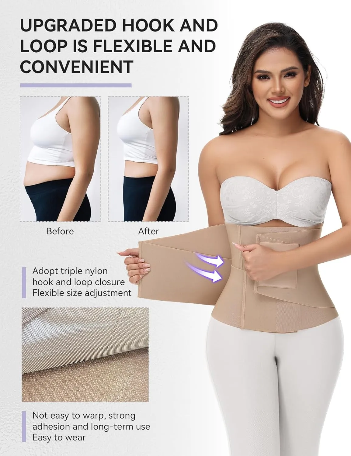 SHAPSHE Waist Trainer for Women Working out Cincher Body Shaper Tummy Control Waist Trimmer Belt Segmented Triple Wrap